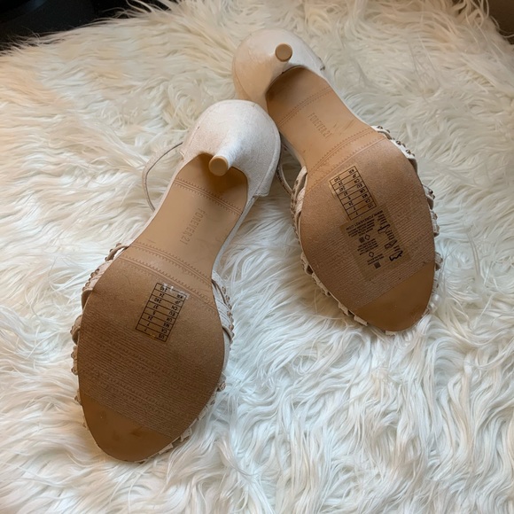 Forever 21 Nude Sandal Heels with Crystals sz 7 - Picture 2 of 2